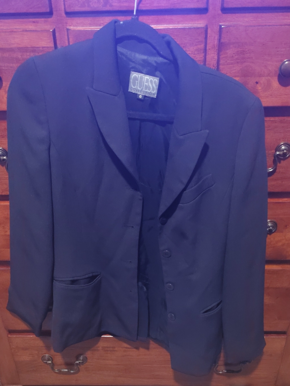 GUESS Men's Dark Blue Blazer Sport Coat
